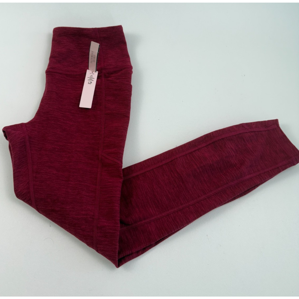 Victoria's Secret On Point Flow High Rise 7/8 Length Legging Burgundy XS NWT